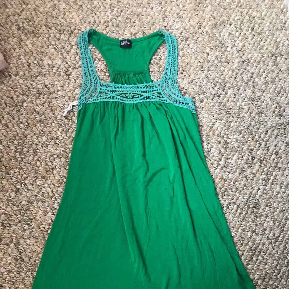 Styles Vintage Women’s Green Tank Top Size Small Preloved